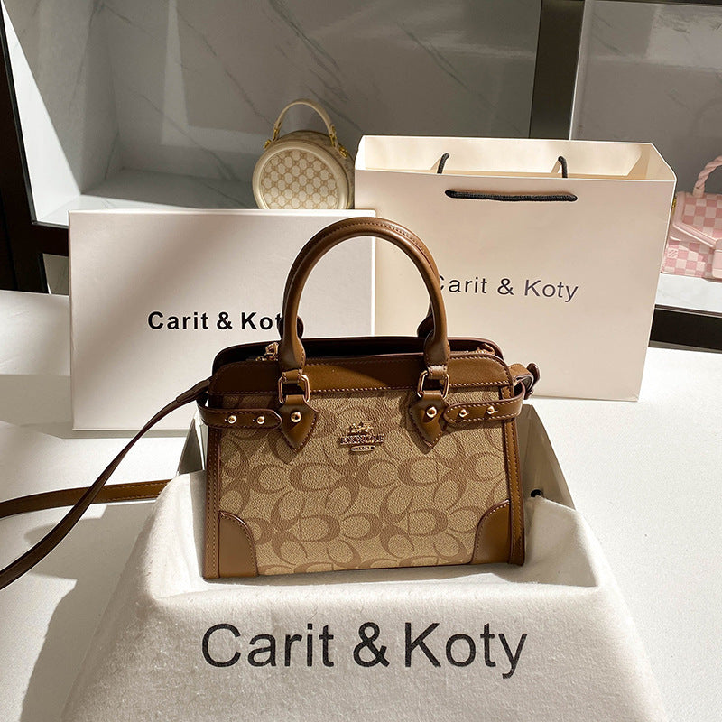 New Arrival Vintage-Inspired Birkin-Style Tote Bag for Women, Large Capacity Printed Commuter Handbag with Premium Light Luxury Design, Ideal Everyday Purse for Mom