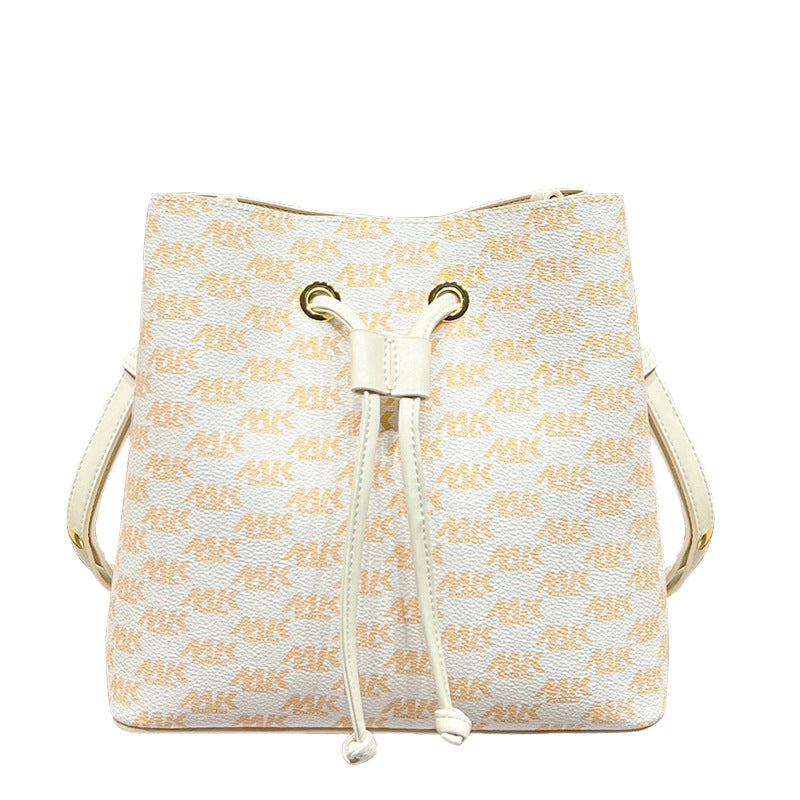 Genuine Leather Drawstring Bucket Bag for Women, New 2026 Minimalist Fashionable Shoulder Crossbody Purse, Large Capacity Everyday Handbag for Ladies