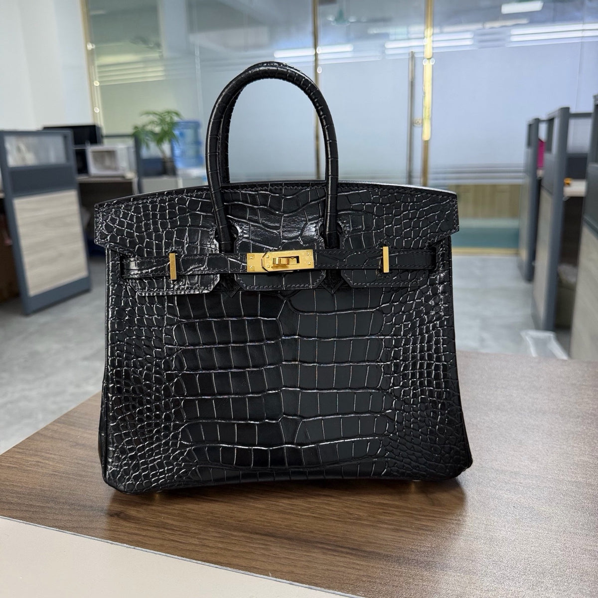 Premium Handcrafted Croc-Embossed Leather Tote Bag for Women, A-Grade Top-Layer Cowhide with Waxed Thread Stitching & Stainless Steel Hardware, Birkin-Inspired 25/30 Top-Handle Purse