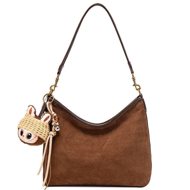 New Arrival Matte Genuine Leather Hobo Bag for Women, Trendy Shoulder Crossbody Handbag with Underarm Carry Style, A Premium Sophisticated Everyday Purse
