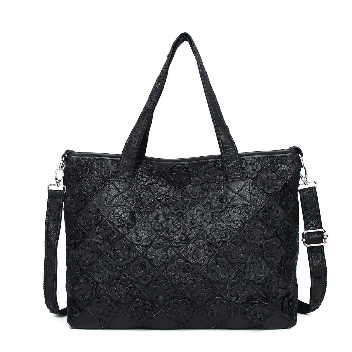 Genuine Top Layer Cowhide Ethnic Color Block Patchwork Tote Bag for Women, New Arrival Fashionable Shoulder Handbag, Trendy Bohemian Purse for Ladies