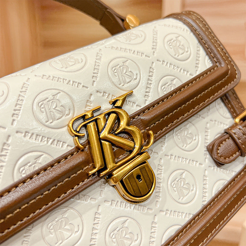 Genuine Leather Small Square Bag for Women, New Trendy Versatile Shoulder Crossbody Top Handle Purse, Fashionable Summer Handbag for Ladies