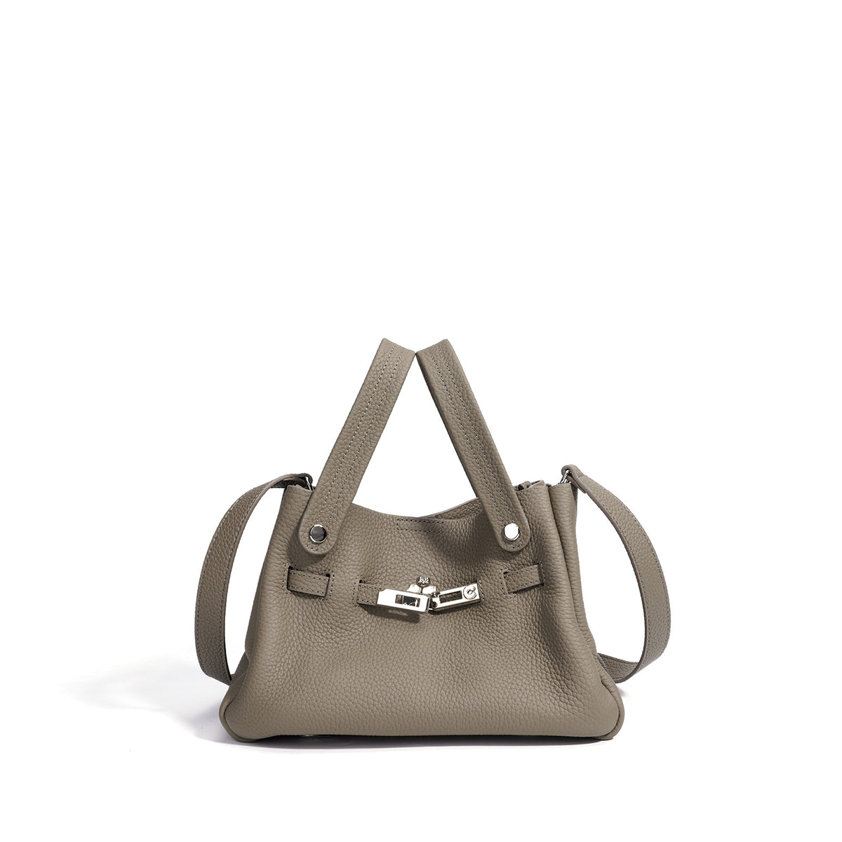 Genuine Top Layer Cowhide Kelly-Style Basket Bag for Women, Niche Design Commute Shoulder Crossbody Top Handle Purse, Versatile Bucket Handbag for Ladies