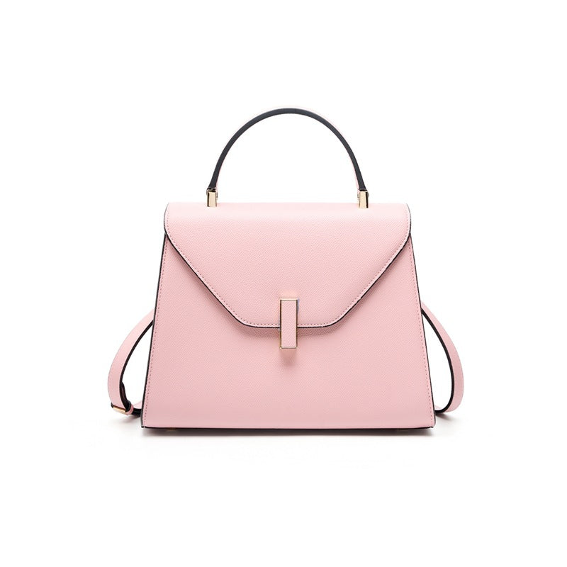 New Kelly-Style Niche Designer Bag in Genuine Leather, Large Capacity Shoulder Crossbody Top Handle Purse, Premium Fashionable Handbag for Women