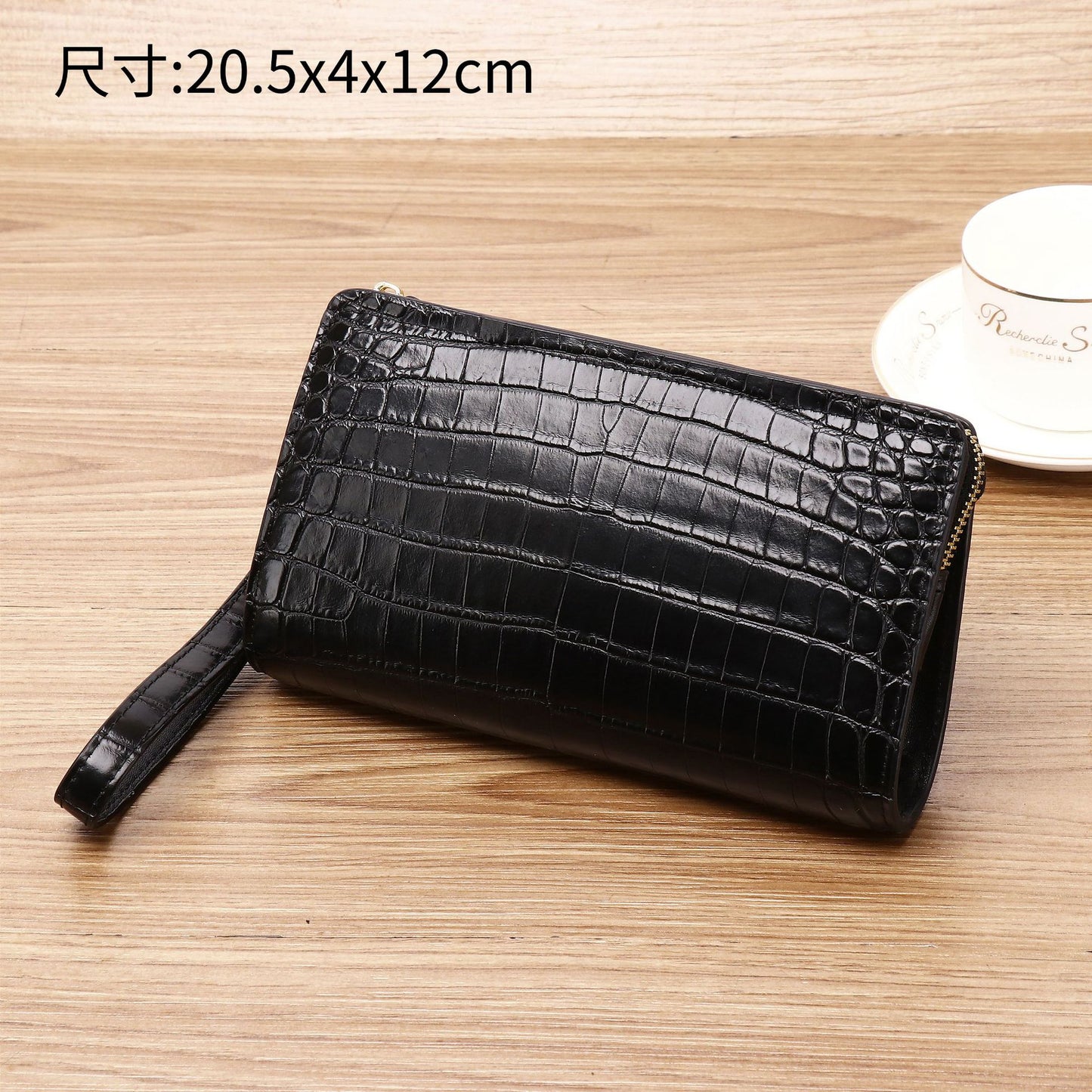 New Arrival Croc-Effect Long Clutch Wallet for Men, A Large Capacity Handheld Bag with Multiple Card Slots & Phone Pouch, Multi-Functional Design