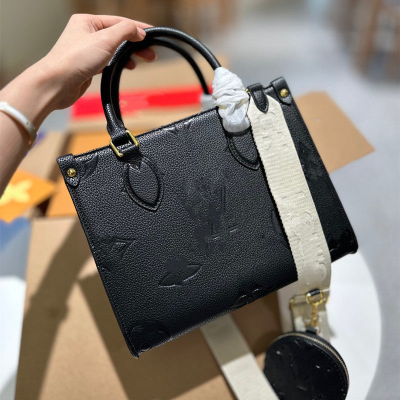 Genuine Leather Jungle Tote Bag Set for Women Large Capacity Shoulder Crossbody Handbag, Versatile Purse with Detachable Sub-Bag Design