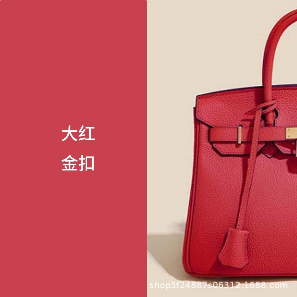 Premium Top-Layer Cowhide Leather with Pebbled Texture, Birkin-Inspired Tote Bag for Women, Spacious Large Capacity Top-Handle Shoulder Crossbody Handbag with Luxurious Feel
