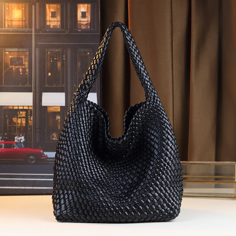 Handwoven Tote Bag for Women with Detachable Sub-Bag, Large Capacity Shoulder Underarm Handbag with Premium Trendy Design