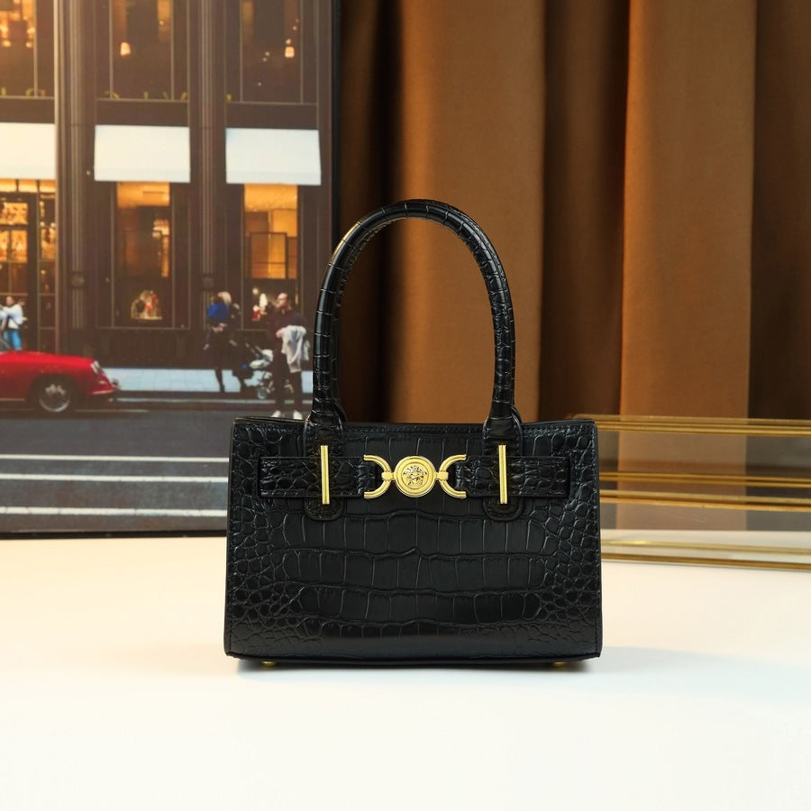 Stone Grain Mini Square Bag for Women Light Luxury Shoulder Crossbody Handbag, Premium Textured Purse with Elegant Design