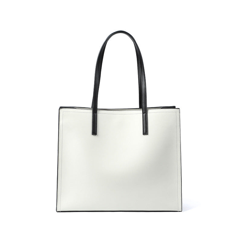 Genuine Waxed Cowhide Large Capacity Underarm Tote Bag for Women, New Light Luxury Shoulder Purse, Chic Everyday Handbag for Ladies