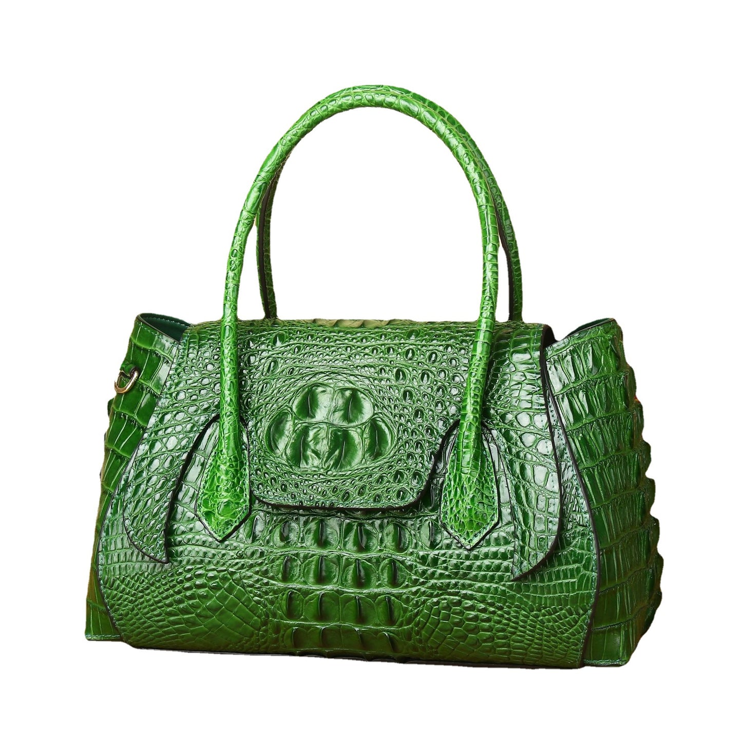 New Arrival Croc-Effect Horn-Shaped Bag for Women, A High-End Casual Top-Handle Shoulder Crossbody Handbag with Fashionable Trendy Design
