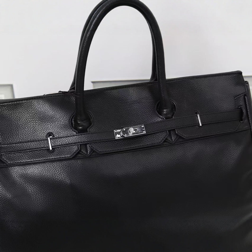Premium Unisex Birkin-Inspired Large Tote Bag, Vintage Top-Handle Crossbody Shoulder Handbag for Men & Women, Spacious Everyday Carryall