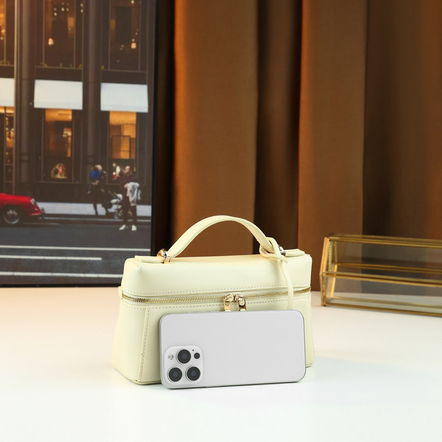 Solid Color Lunch Box Pillow Bag for Women Shoulder Crossbody Handbag, Minimalist High-Quality Purse with Versatile Everyday Style
