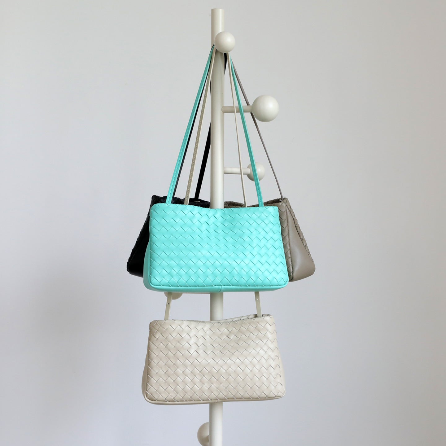 Sheepskin Woven Mini Square Bag for Women Double Strap Shoulder Crossbody Handbag, Premium Genuine Leather Purse with Artisan Texture