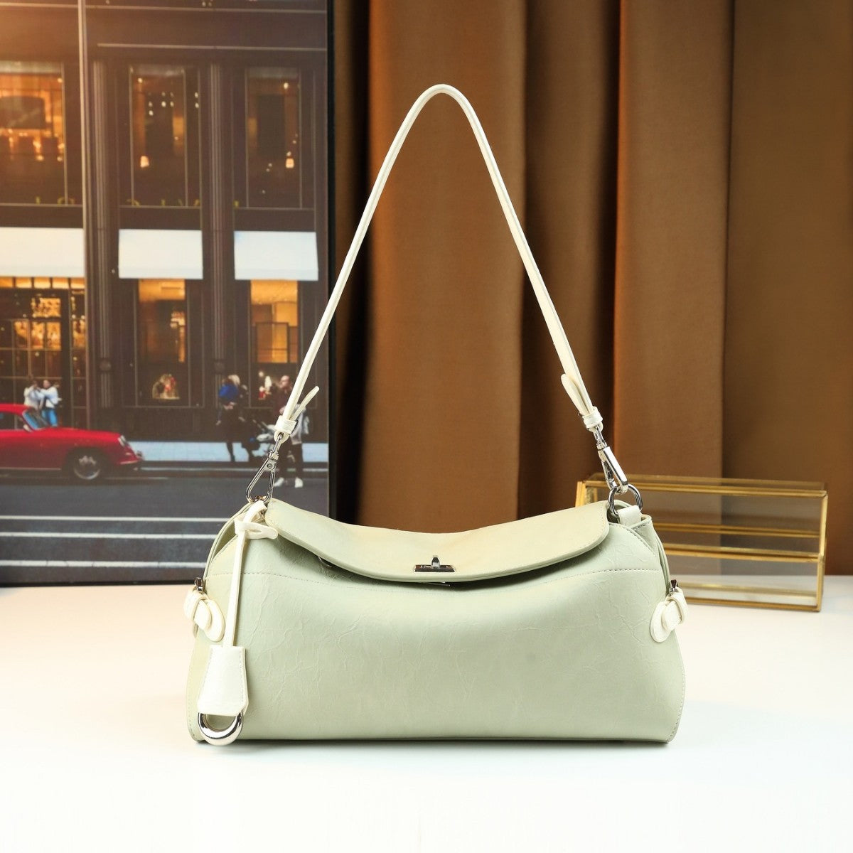Solid Color Pillow Bag for Women Shoulder Crossbody Handbag, Elegant Versatile Purse with Soft Comfortable Design