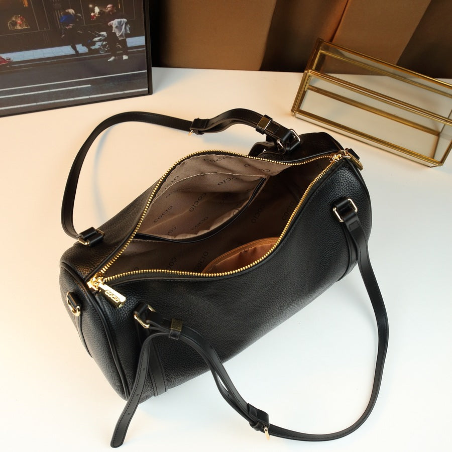 Boston Pillow Bag for Women Shoulder Crossbody Handbag, Premium Textured Purse with Classic Timeless Silhouette
