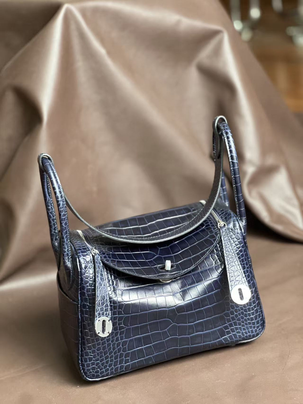 High-End Light Luxury Doctor Bag, Cowhide Handheld & Shoulder Bag