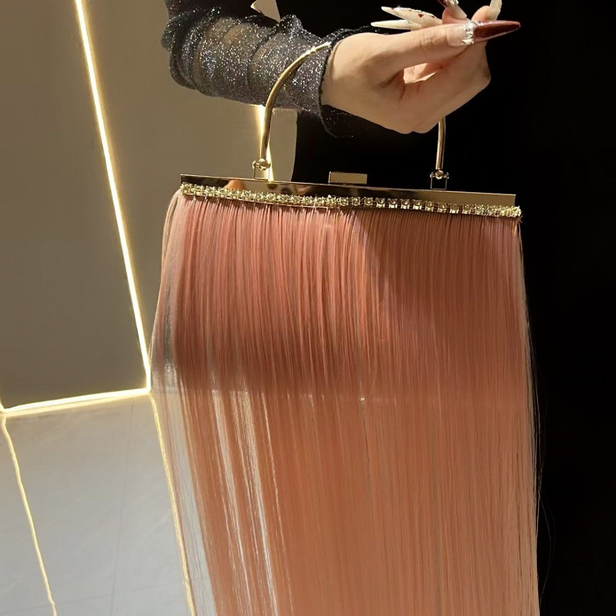 Chic Tassel Rhinestone Embellished Evening Bag for Women, A Sparkly Chain Top-Handle Crossbody Shoulder Handbag Perfect for Banquets Parties & Special Occasions