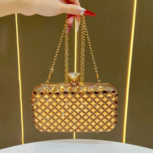 Dazzling Rhinestone-Embellished Evening Clutch for Women, A Sparkly Crossbody Bag with Elegant Design, Perfect for Formal Dresses Parties Weddings & Banquets