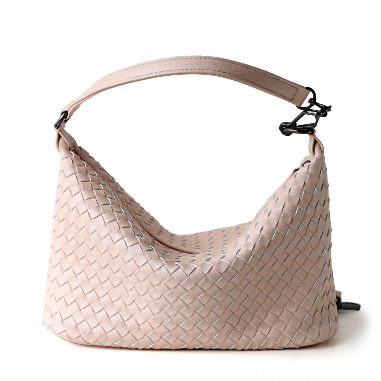 Cowhide Handwoven Dumpling Bag for Women Shoulder Crossbody Handbag, Niche Commuter Underarm Purse with Artisan Leather Texture