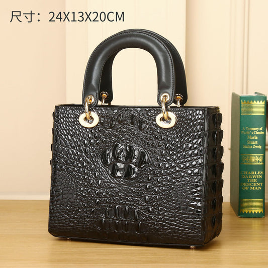 New Arrival Croc-Effect Lady-Inspired High-End Bag for Women, A Top-Handle Crossbody Shoulder Handbag with Fashionable Premium Design