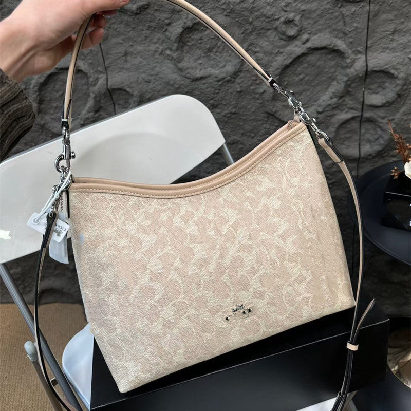 Genuine Leather Tote Bag for Women Trendy Shoulder Crossbody Purse, Versatile Casual Hobo Handbag with Slouchy Silhouette