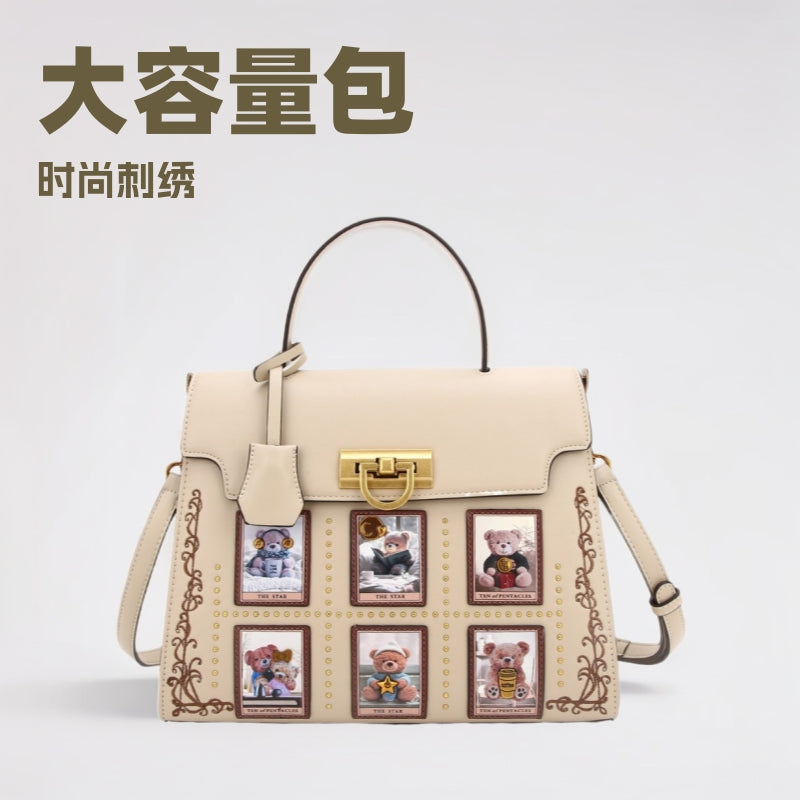 New Arrival Light Luxury Birkin-Inspired Tote Bag for Women, Large Capacity Embroidered Commuter Handbag with Premium Sophisticated Design, Ideal Everyday Purse for Mom