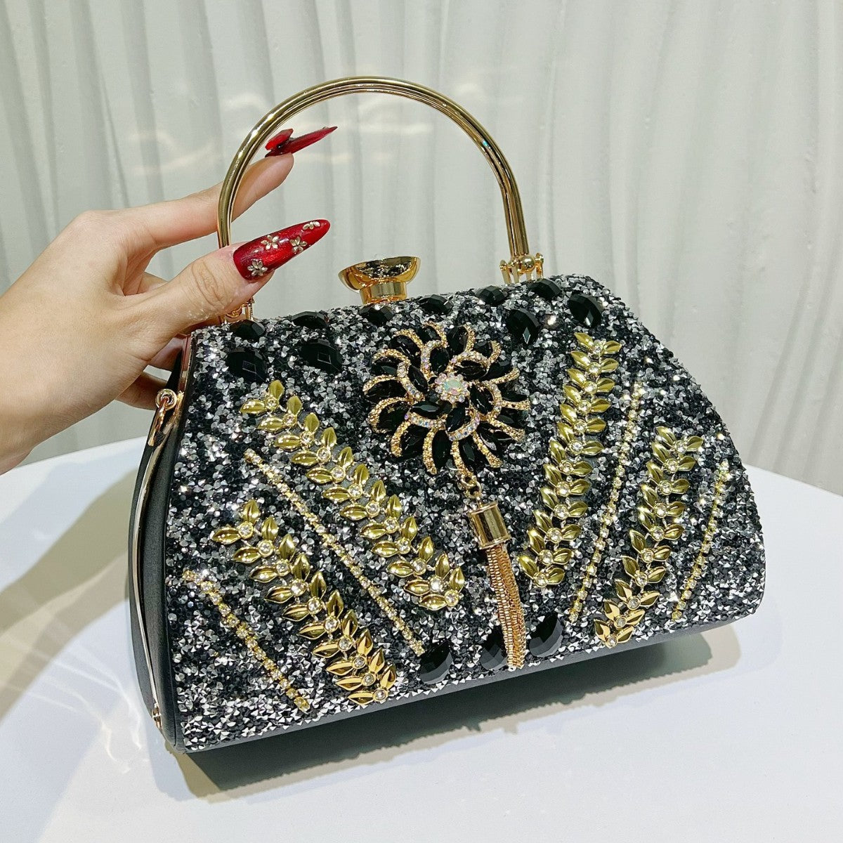 Genuine Leather Plaid Shell Handbag for Women, New Versatile Large Capacity Top Handle Shoulder Crossbody Purse, Trendy Bag for Ladies