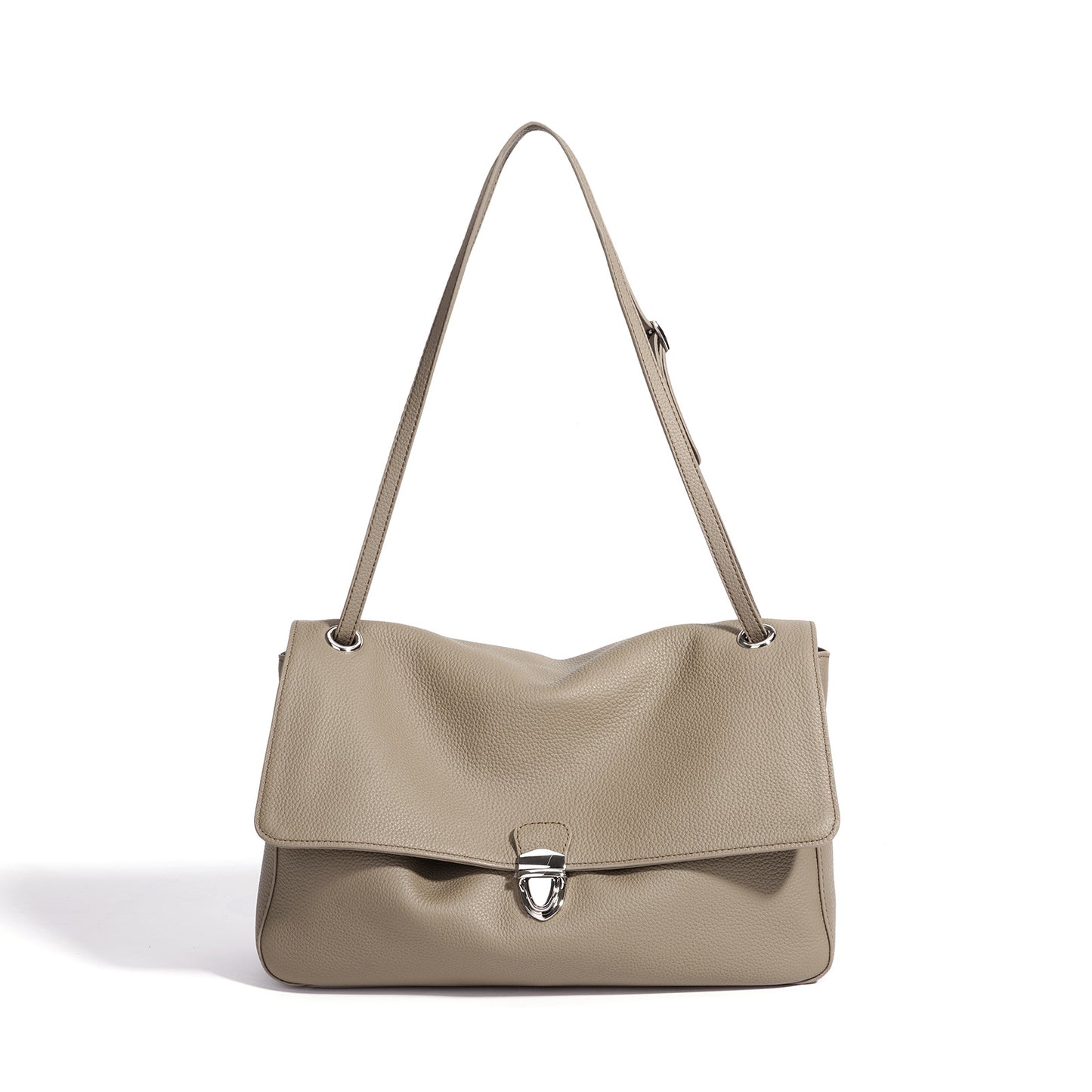 New Korean Light Luxury Large Capacity Commute Bag, Versatile Crossbody Shoulder Top Handle Purse, Niche Premium Genuine Leather Handbag for Women