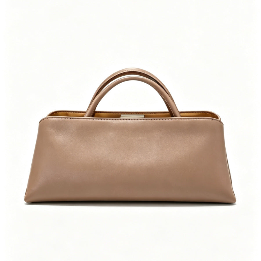 New Arrival Light Luxury Solid Color Square Clutch Bag for Women, A High-Texture Top-Handle Underarm Shoulder Handbag with Multi-Layer Design
