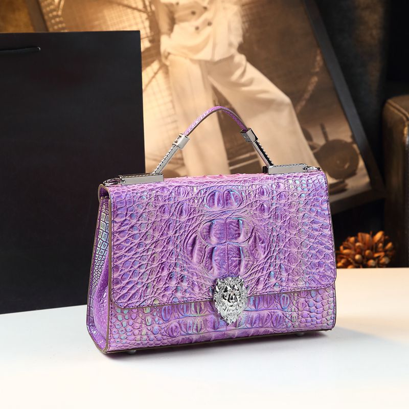 Croc-Embossed Large-Capacity Crossbody Tote Bag for Women – Versatile Shoulder Handbag with Premium Finish, Stylish Handmade Purse for Everyday Elegance