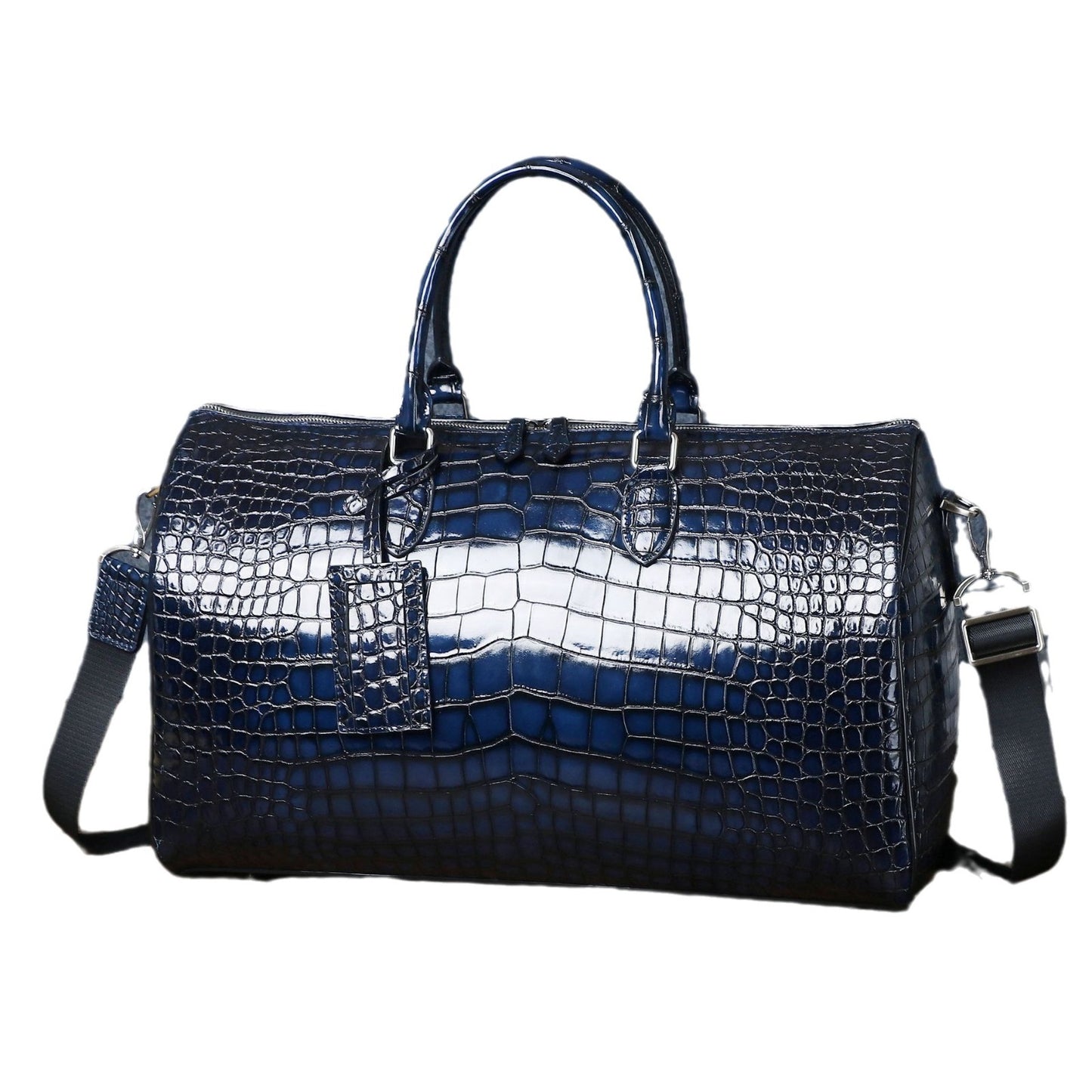 New Arrival Distressed Croc-Effect Large Travel Duffel Bag for Men, A Spacious Top-Handle Carryall Perfect for Business Trips & Weekend Getaways