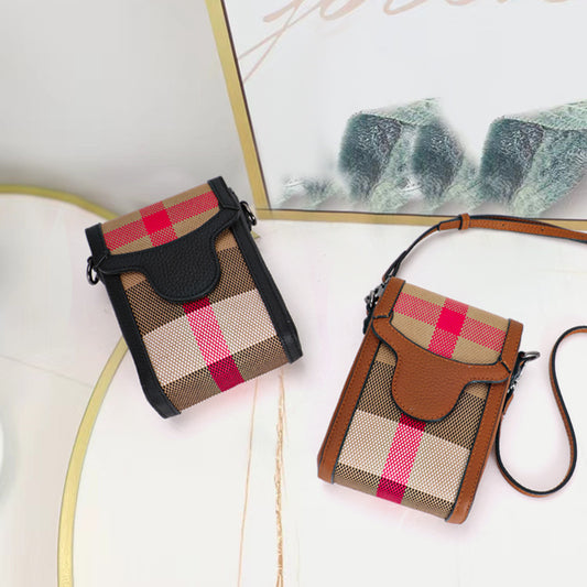 New Summer Mini Canvas Phone Crossbody Bag, Lightweight Small Pouch Fits Cell Phone, Perfect Casual Daypack for Women
