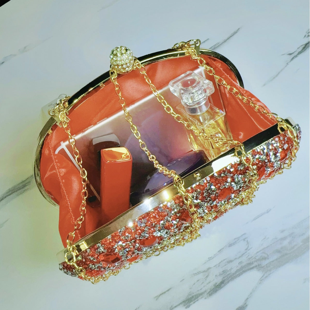 Dazzling Rhinestone Sunflower Egg-Shaped Clutch for Women, A Full Crystal Small Crossbody Bag Perfect for Cheongsam Formal Dresses Banquets & Special Occasions