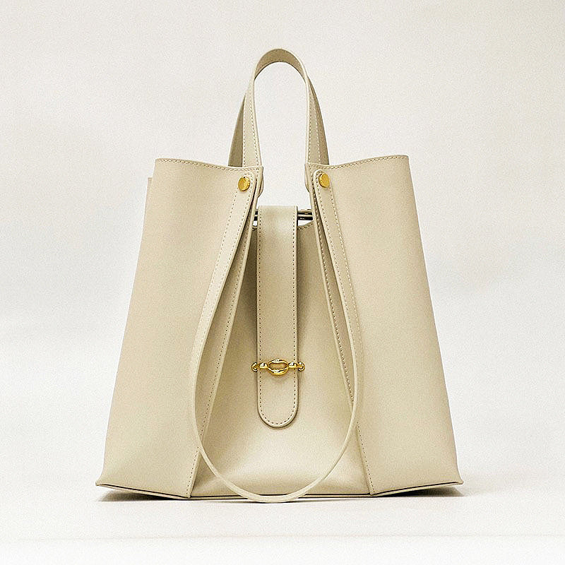 Genuine Cowhide Niche Tote Bag for Women, New Versatile Large Capacity Commute Shoulder Top Handle Handbag, Premium Everyday Purse for Ladies