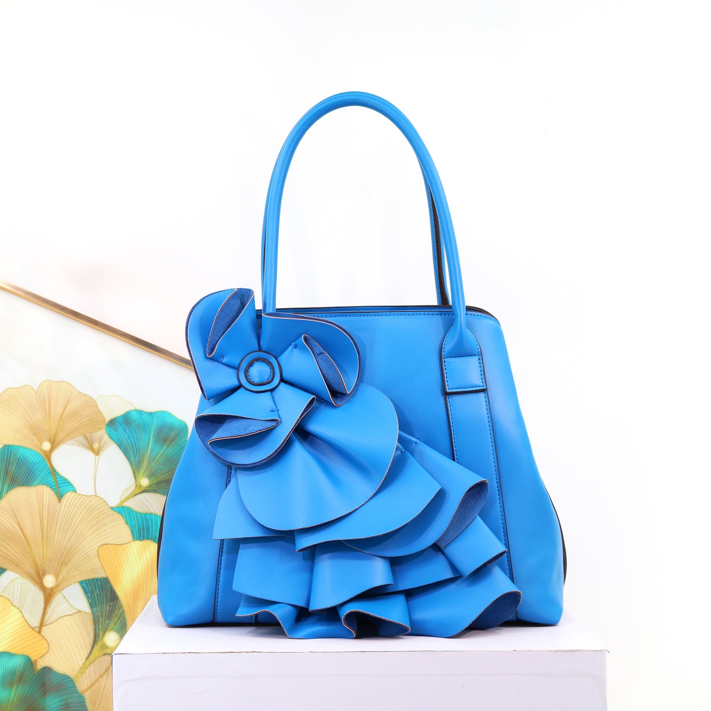 fashion flower handbag women luxury ladies tote bag