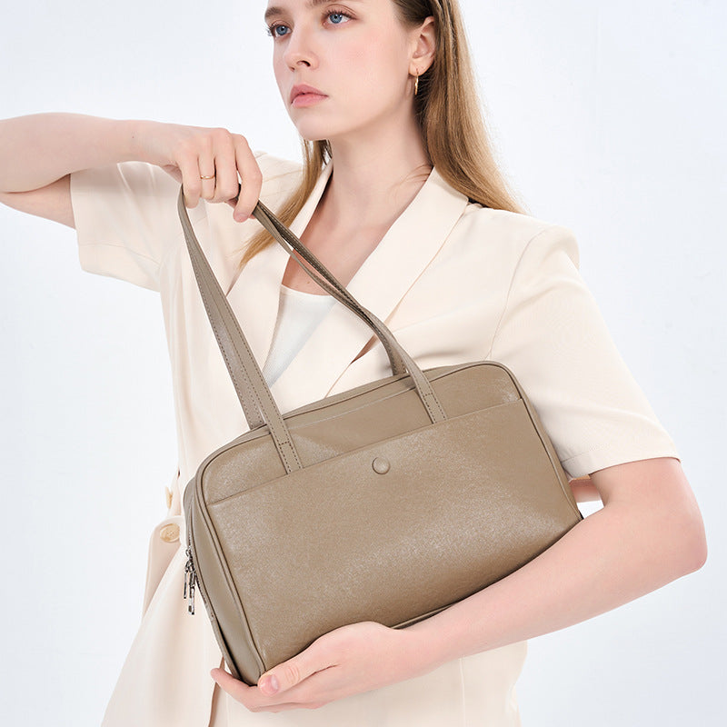 Boston Bowling Tote Bag for Women Large Capacity Commuter Shoulder Handbag, Versatile Practical Purse with Classic Silhouette
