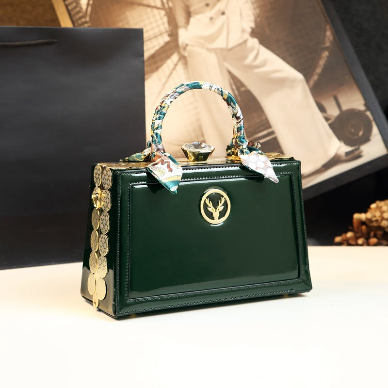 Genuine Leather Niche Mini Square Bag for Women Shoulder Crossbody Handbag, Premium Fashion Purse with Designer-Inspired Style