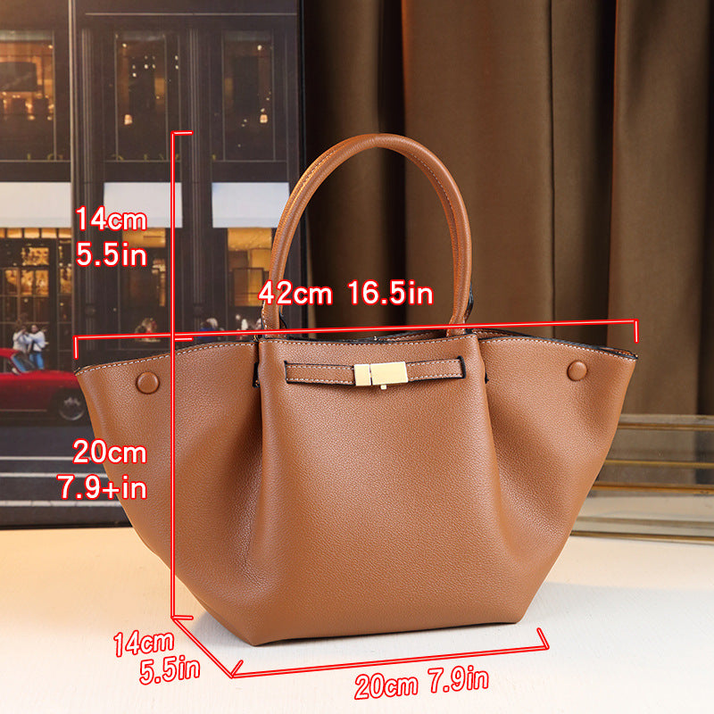 Wing Tote Bag for Women Minimalist Pleated Shoulder Underarm Handbag, Premium Fashion Purse with Elegant Draped Silhouette