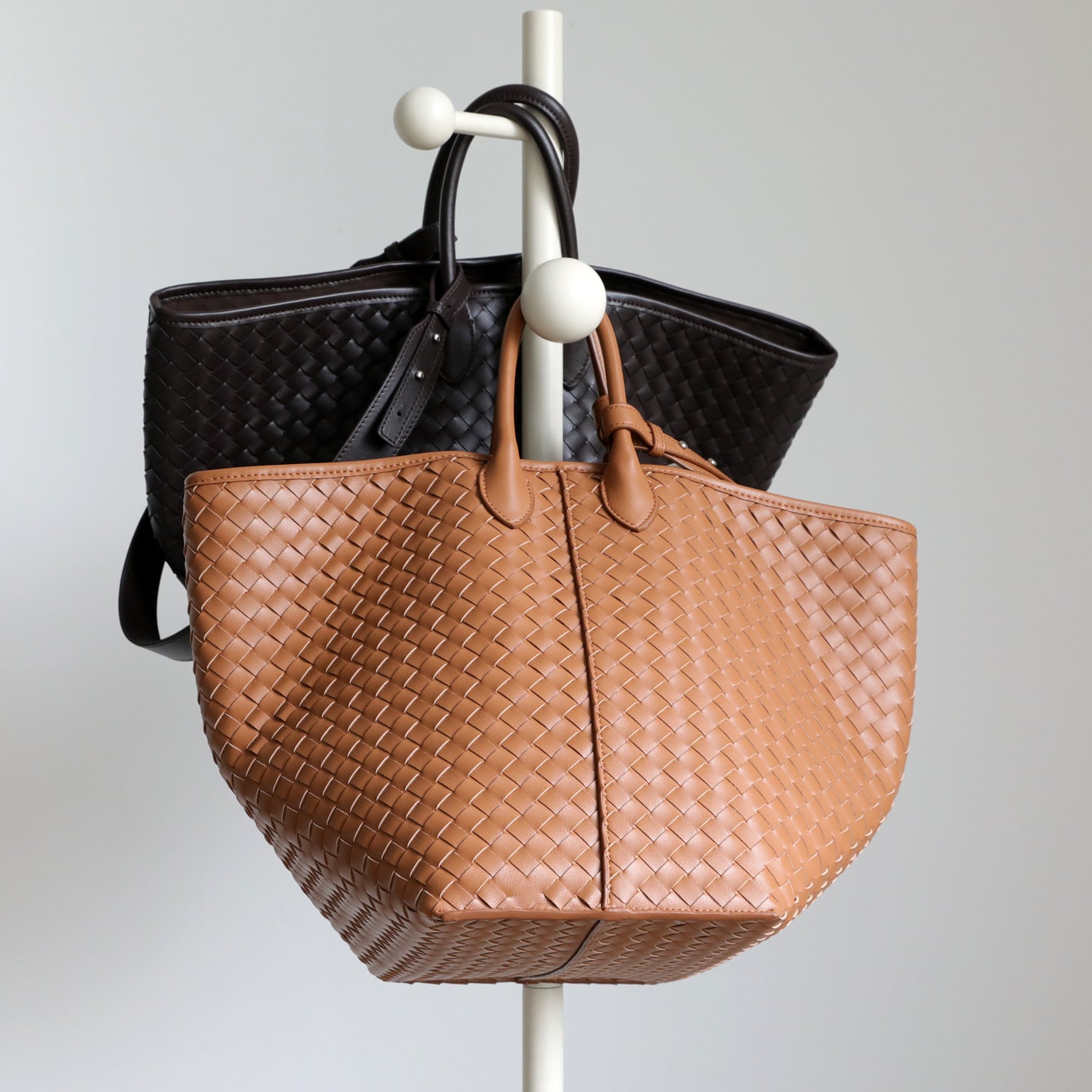 Handwoven Cowhide Hanging Basket Tote Bag for Women Large Capacity Relaxed Shoulder Handbag, Transformable Wing Purse with Artisan Craftsmanship