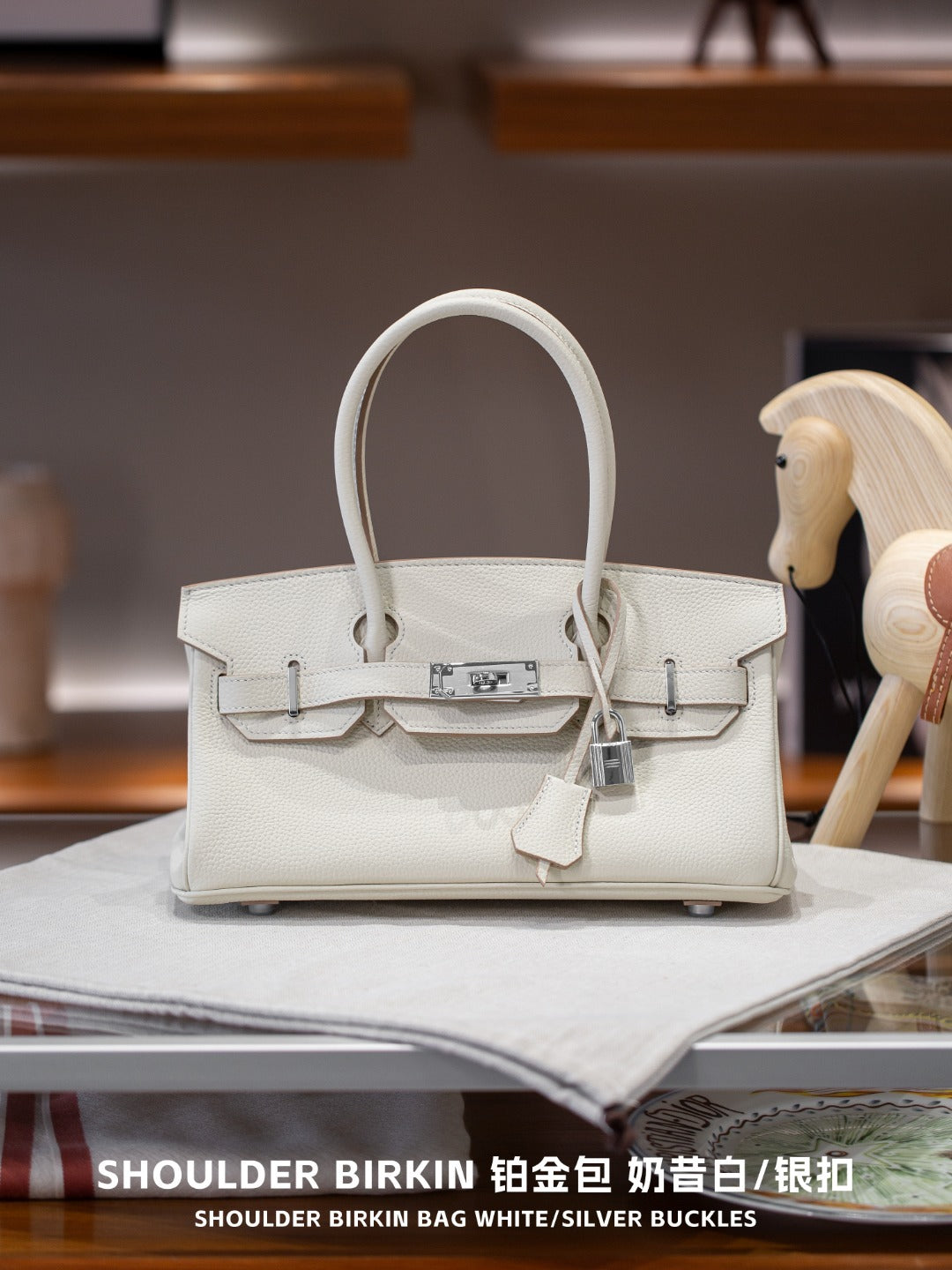 Chic Light Luxury Birkin-Inspired Shoulder Bag for Women, Elegant Top-Handle Crossbody Handbag with Premium Texture, Versatile Spring/Summer Commuter Purse