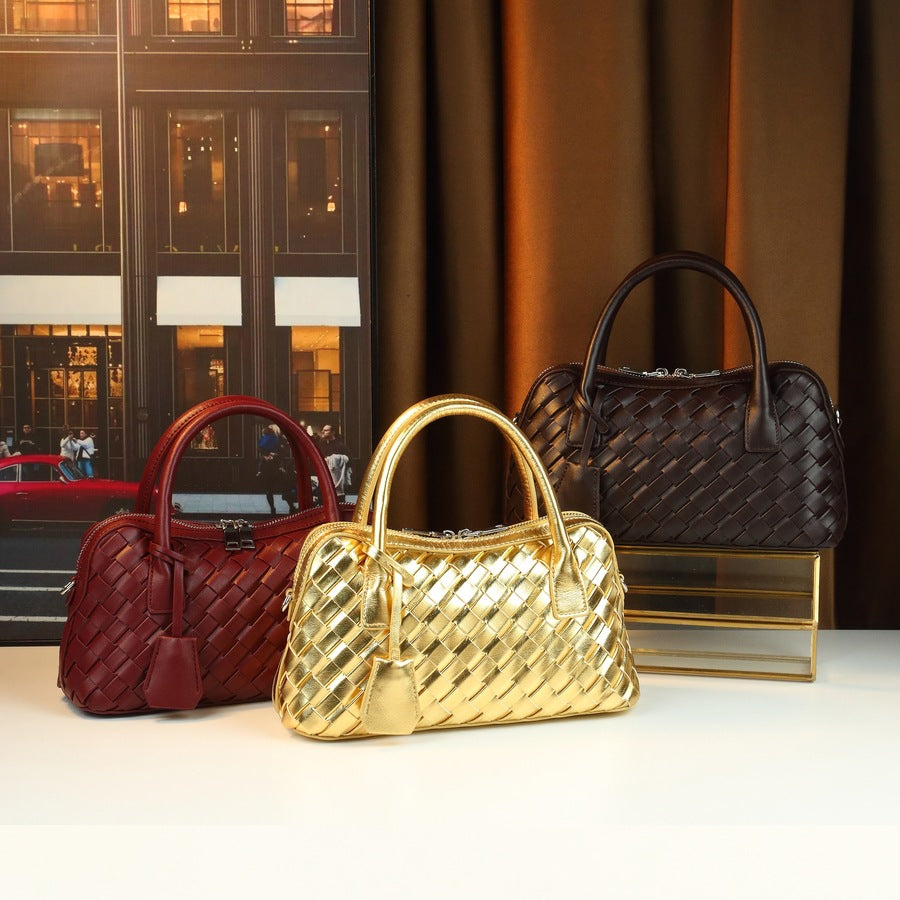 Woven Basket Bag for Women Spring Summer Shoulder Crossbody Handbag, Trendy Fashion Purse with Natural Woven Texture