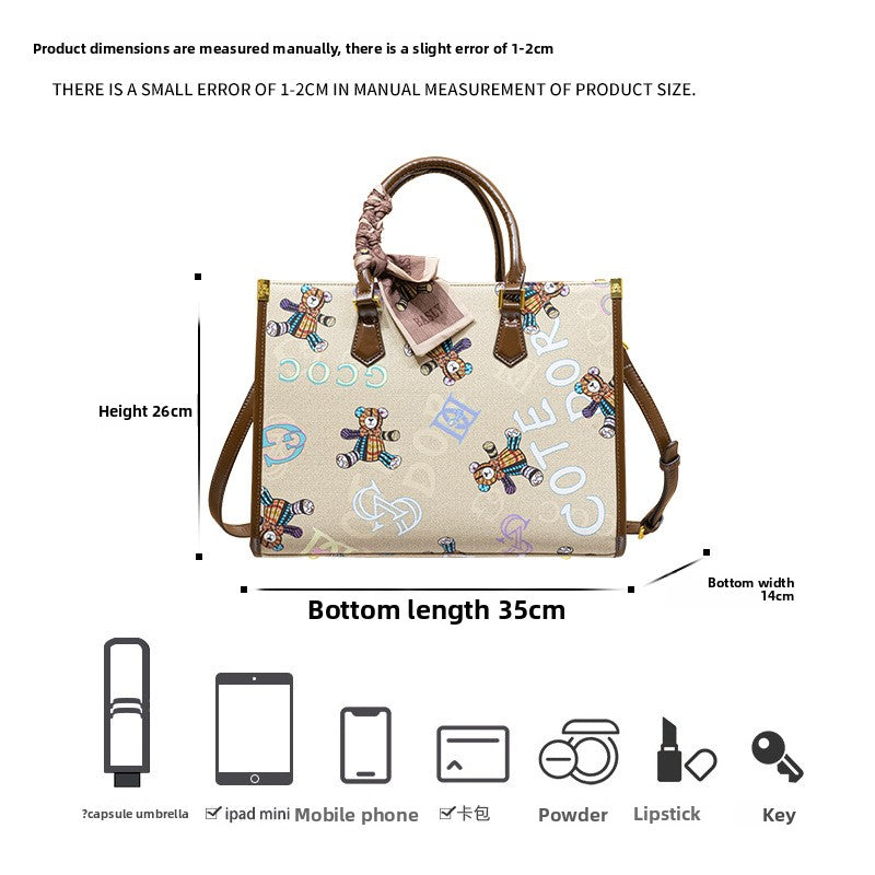 Genuine Leather Large Capacity Tote Bag for Women, New Fall Winter Premium Shoulder Crossbody Top Handle Handbag, Versatile Everyday Purse for Ladies