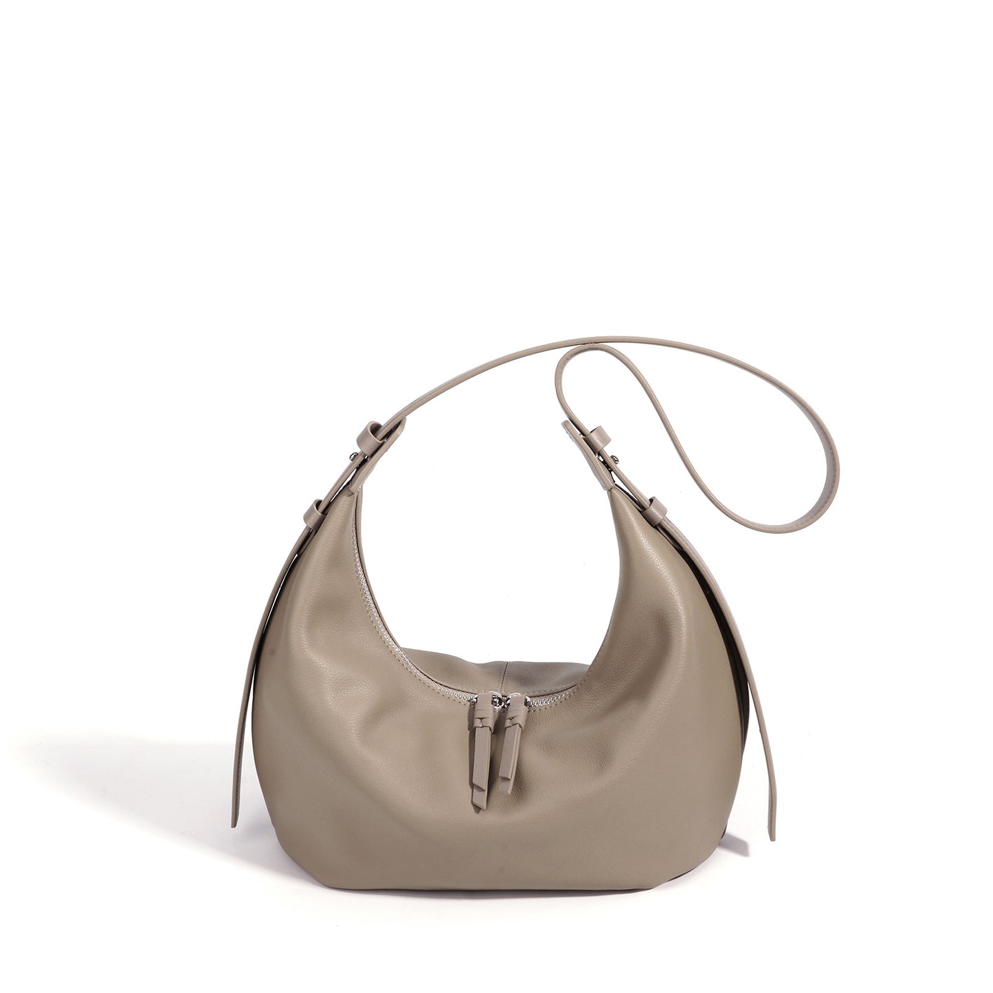 Genuine Soft Leather Korean Style Dumpling Underarm Bag for Women, Minimalist Spring Summer Commute Shoulder Purse, Premium Everyday Work Handbag for Ladies