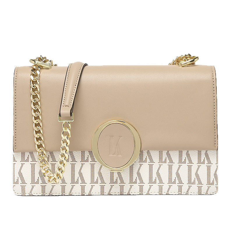 Genuine Leather Chain Small Square Bag for Women, New 2026 Fashionable Crossbody Purse, Trendy Mini Handbag for Ladies