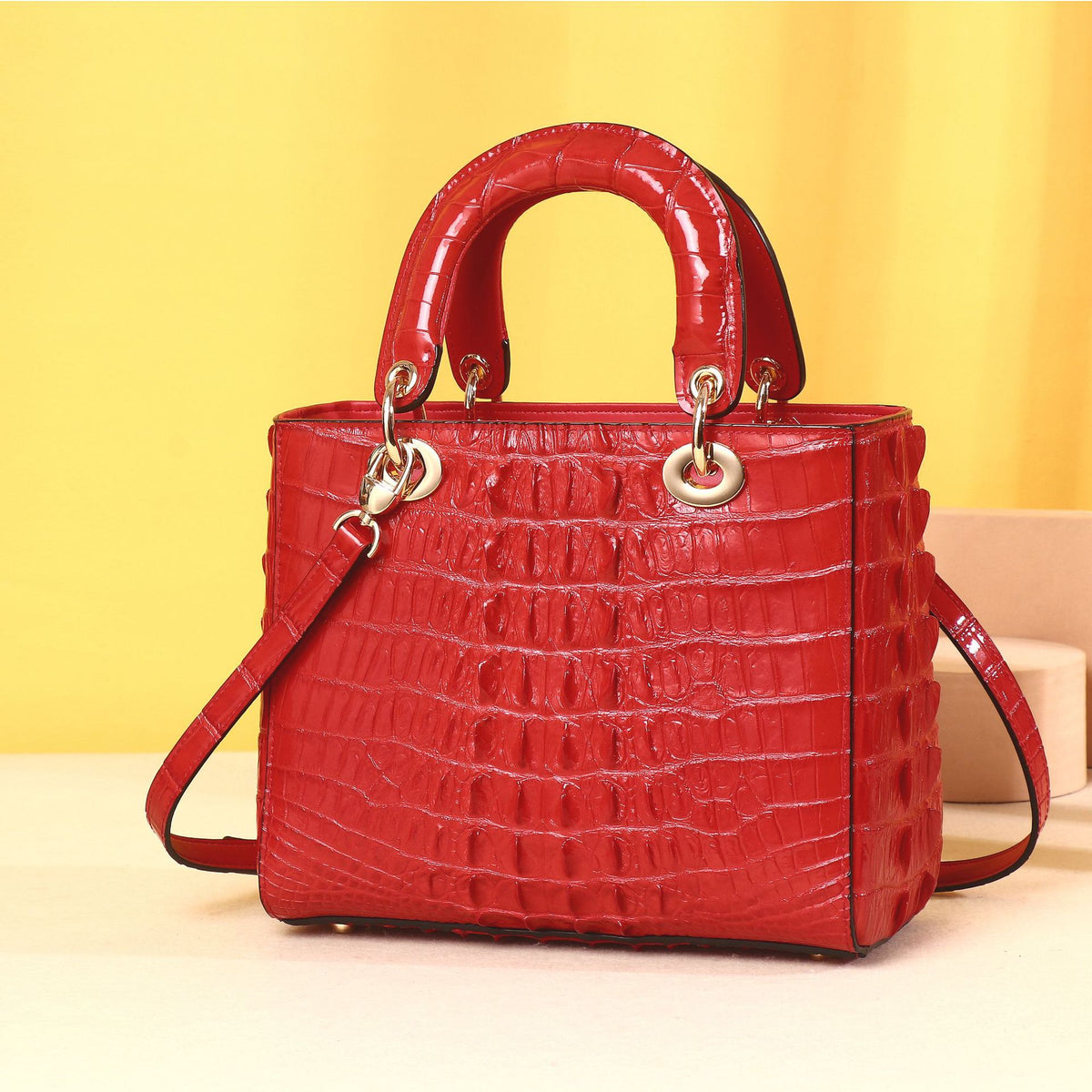 New Arrival Best-Selling Lady-Inspired Croc-Effect Bag for Women, A Premium Large Capacity Top-Handle Crossbody Shoulder Handbag with New Design