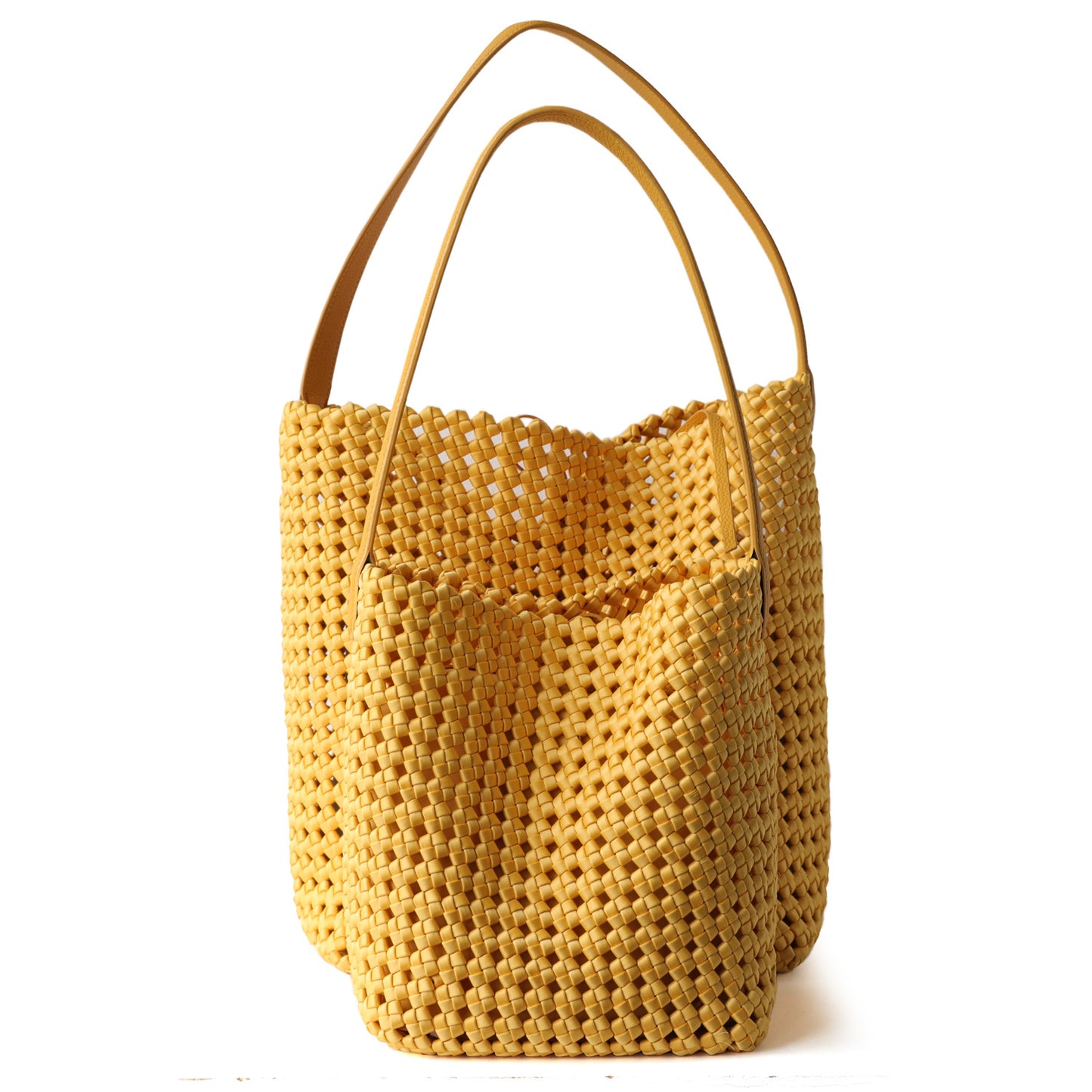Hollow Woven Cowhide Tote Bag for Women Large Capacity Shoulder Underarm Handbag, Designer Style with Versatile Commuter Appeal