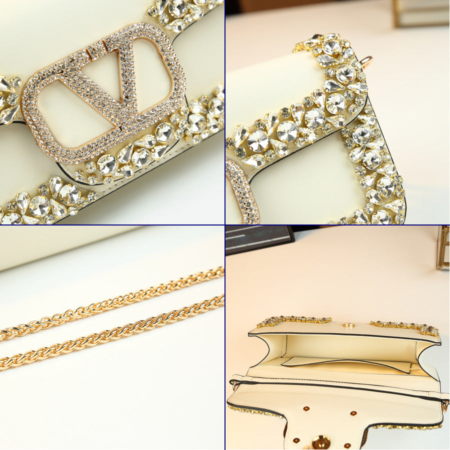 Chain Mini Square Bag for Women Spring Summer Evening Shoulder Crossbody Handbag, Viral Bestseller Purse with High-Fashion Design