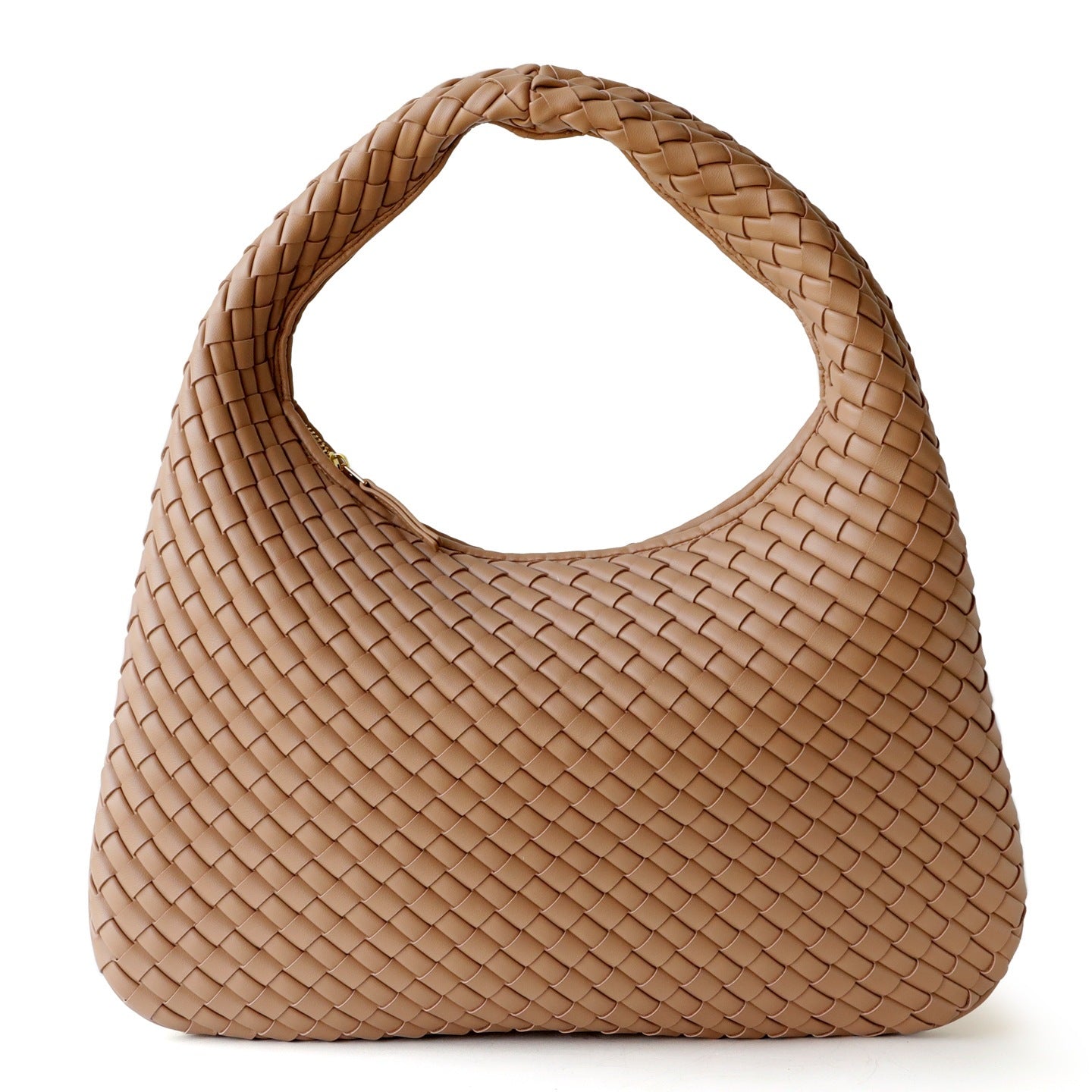 Handwoven Hobo Dumpling Bag for Women Genuine Leather Shoulder Underarm Handbag, Versatile Spring Summer Purse with Artisan Texture
