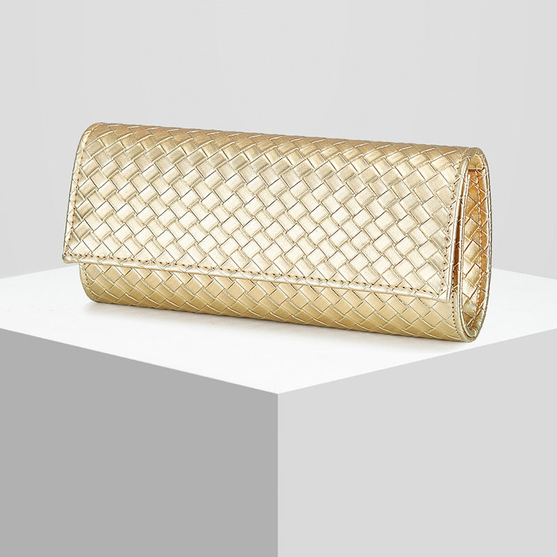 Chic Woven Texture Evening Clutch for Women, A Fashionable Banquet Formal Dress Handbag Perfect for Weddings Parties & Special Occasions